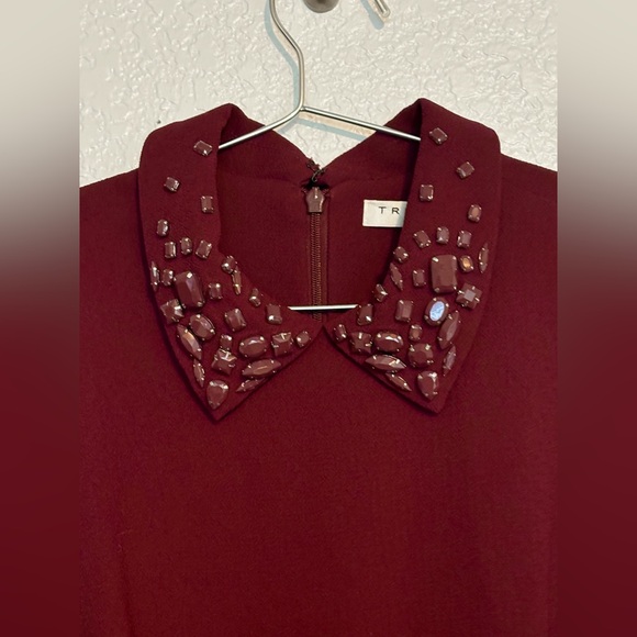 Trina Turk Plum Purple Rumar 2 Embelished Wide Leg Jumpsuit-Women Size 2 - Picture 4 of 9